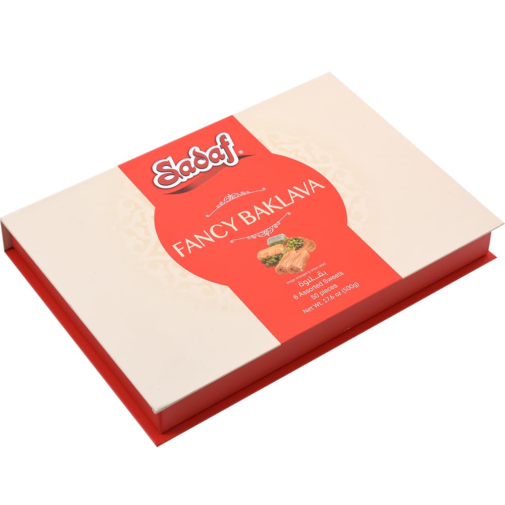 Sadaf Fancy Baklava - Sweet Baklava Pastry - Tasty Snack - Middle Eastern Delight - Pantry Gift Box - Kosher - 6 Assorted Sweets | 50 pieces - Image 3